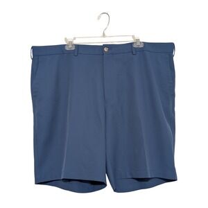 Peter Millar Mens Performance Golf Shorts Blue Size 42 Flat Front Stretch